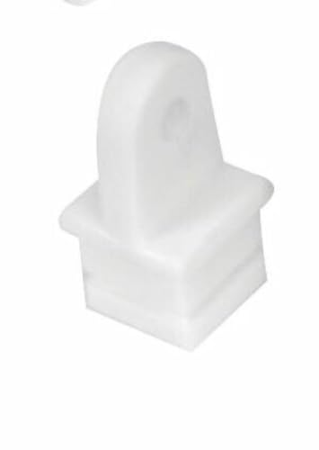 WHITECAP IND 3516WP Whitecap  Nylon 1 Square Inside Eye End - White, Pair product image