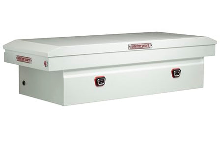 Weather Guard Weather Guard Model 126-3-04 Saddle Box, Steel, For Full Size Trucks, Standard Profile, White, - Outdoor Depot