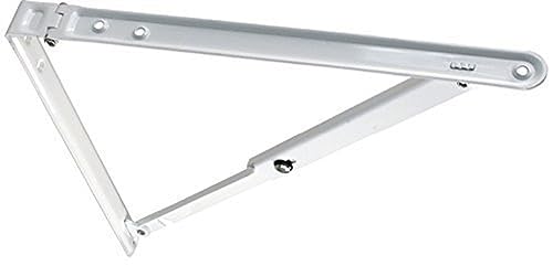 JR PRODUCTS 20725 Folding Shelf Bracket - White, 12 x 12 x 16.50 product image