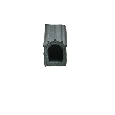 AP PRODUCTS 018-023-PT Black 1 x 1 Ribbed Rubber D-Seal with Tape product image