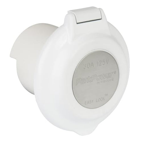 MARINCO 304EL-BRV ParkPower  Contour Power Inlet with Stainless Steel Trim, White product image
