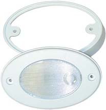 T-H MARINE OCL-2K-DP OCL2KDP WHITE OVAL COURTESY LED W/ MNT RING product image