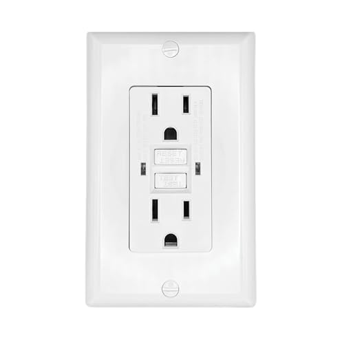 RV DESIGNER S801 Dual GFCI Outlet with Cover Plate, White, AC Electrical product image