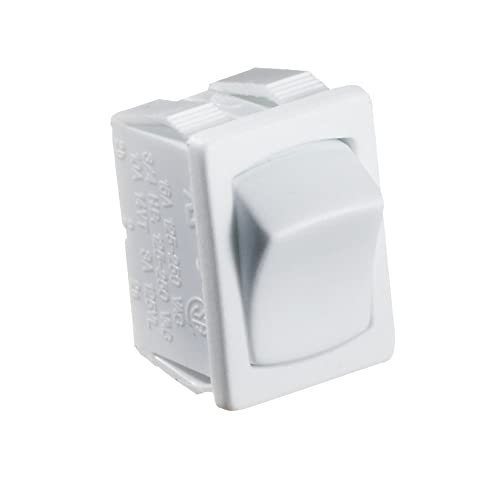 RV DESIGNER S435 Rocker Switch, 10 Amp, On / Off, SPST, White, DC Electrical product image