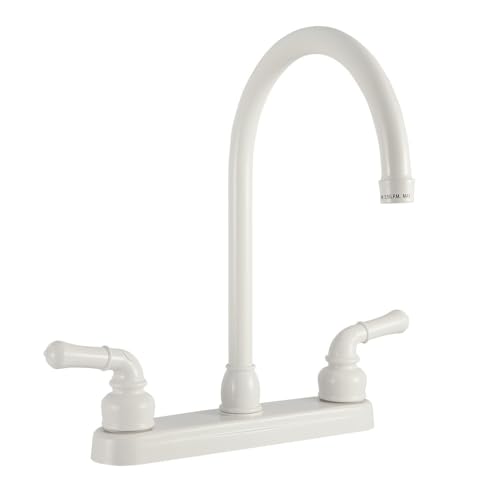 DURA FAUCET DF-PK330HC-WT RV J-Spout Kitchen Sink Faucet (White) product image