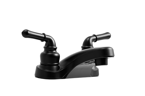 DURA FAUCET DF-PL700C-MB RV Two Handle Bathroom Sink Faucet (Matte Black) product image