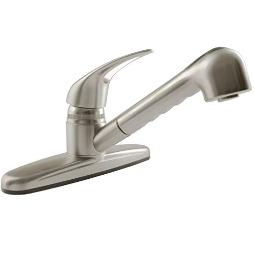 DURA FAUCET DFPK100SN DF-PK100-SN RV Pull-Out Kitchen Sink Faucet (Satin Nickel) product image