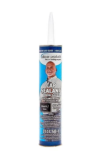 DICOR CORP 351CSB-1 Dicor  HAPS-Free Cap Sealant - Black, Ideal for RV Window and Door ... product image