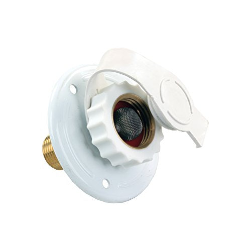 JR Products JR Products 62165 White Aluminum City Water Flange - 12" MPT x 3/4" - Outdoor Depot