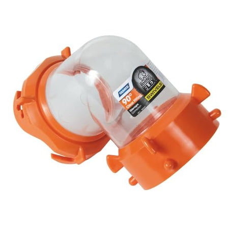 CAMCO 39857 RhinoFLEX Clear 90 Degree Sewer Hose Swivel Fitting product image