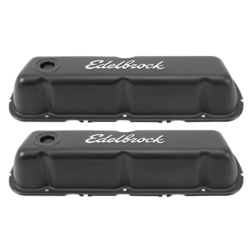 EDELBROCK EDL-4603 4603 Signature Series Valve Cover Ford 289-351W Chrome w/Black Finish product image