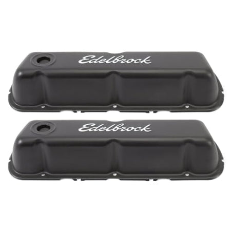 EDELBROCK EDL-4603 4603 Signature Series Valve Cover Ford 289-351W Chrome w/Black Finish product image