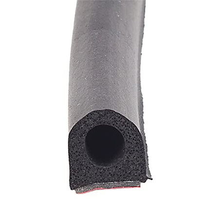 AP PRODUCTS 018-663 Non-Ribbed D-Seal with Hats (Red Tape) - Black, 3/4 x 3/4 x 50' product image
