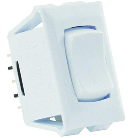 JR PRODUCTS 12695 SPDT Mom-On/Off/Mom-On Switch, White product image