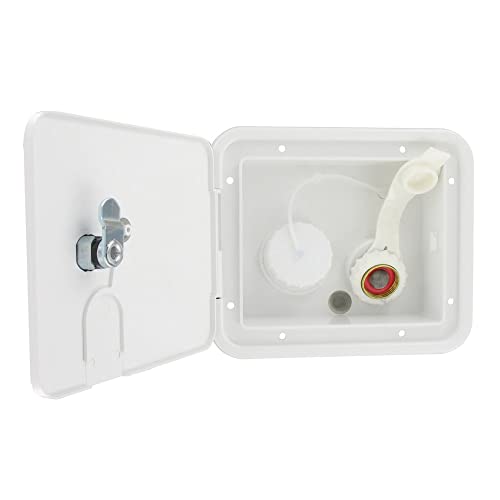 VALTERRA LLC A01-2000VP Valterra  Gravity/City Water Inlet Hatch - Brass, White (Carded) product image