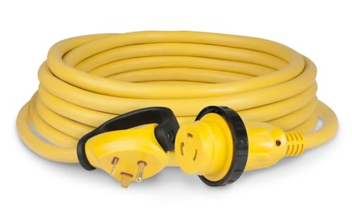 MARINCO 30SPP.RV ParkPower by   30 Amp 125V Swivel Handle RV Power Cord, Yellow, 30' product image