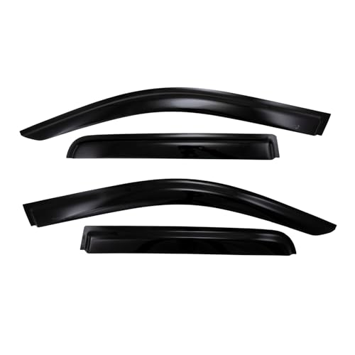 TRAILFX 4182H 4-PC Low Profile Tape-On Smoke Window Vents Acrylic Rainguards Fits... product image