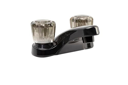 DURA FAUCET DF-PL700S-BK RV Bathroom Sink Faucet Acrylic Knobs (Black) product image