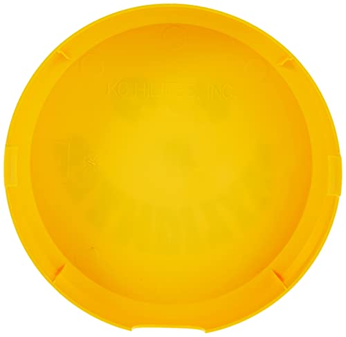 KC KC HiLiTES 5202 6" Round Yellow Plastic Light Cover w/ Black KC Daylighter Logo - Single Cover - Outdoor Depot