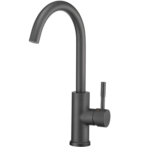 DURA FAUCET DF-MK531LK-MB RV Gooseneck Kitchen Faucet (Matte Black) product image