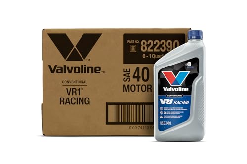 VALVOLINE 822390-6PK VR1 Racing SAE 40 Motor Oil 1 QT, Case of 6 product image