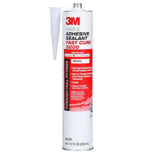 3M 00051135065204 Marine Adhesive Sealant 5200FC Fast Cure, White, Flexible Bonds, Wa... product image
