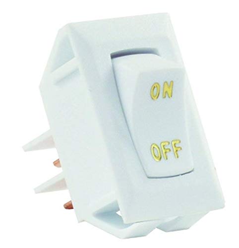 JR PRODUCTS 12585 White SPST Labeled On/Off Switch product image