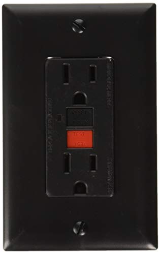 RV DESIGNER S807 Dual Outlet GFCI with Cover Plate, Black, AC Electrical product image