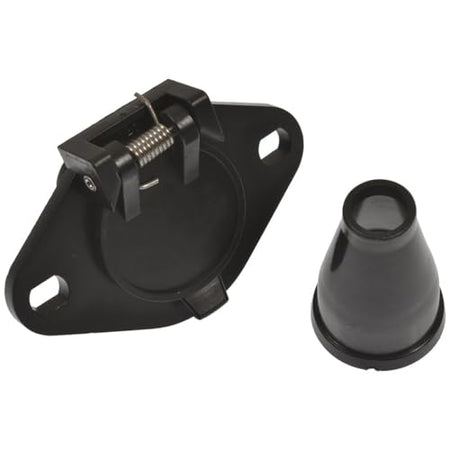 POLLAK 6P-103V 6-Pole Round Plastic Vehicle End Socket with Rubber Boot product image