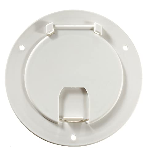 RV DESIGNER B110 Round Electrical Cable Hatch, Deluxe, Replaceable Lid, 5.2 inch Dia... product image