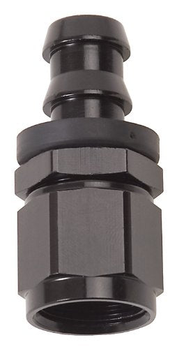 RUSSELL/EDEL 624013 Edelbrock  Hose End Twist Lok Straight -6 Blk Anodized product image