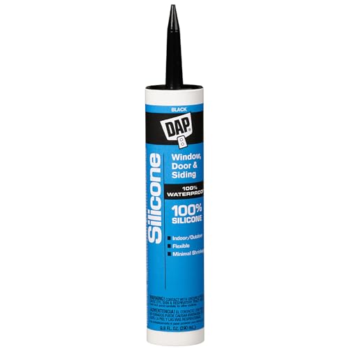 DAP 7079808642 100% Silicone Rubber Sealant, 9.8 oz., Black product image