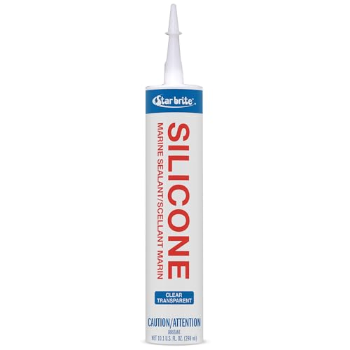 STAR BRITE 082122 Marine Silicone Sealant - Clear 10.1 Oz - Waterproof, Durable, UV R... product image