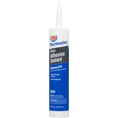 PERMTX-LOCKT 80855 Permatex  Clear RTV Silicone Adhesive Sealant, Waterproof, 11 oz. product image