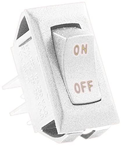JR PRODUCTS 12581-5 () White/Gold 12V On/Off Switch, (Pack of 5) product image