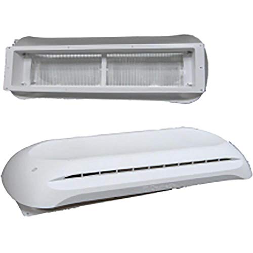 DOMETIC 3311236 RV Refrigerator Vent Cover, Base and Cap, Polar White product image