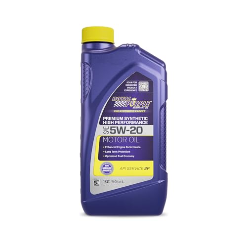 ROYAL PURPLE 01020 06020 API-Licensed SAE 0W-20 High Performance Synthetic Motor Oil -... product image