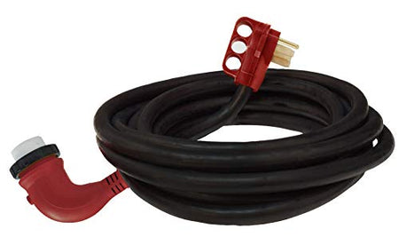Valterra Valterra Mighty Cord® RV 50-Amp 90-Degree Detachable Power Cord, 25-Foot Cord for RV, Red - Outdoor Depot