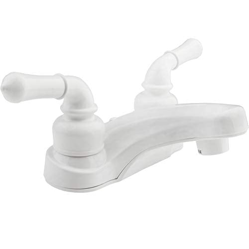 DURA FAUCET DFPL700CWT DF-PL700C-WT RV Two Handle Bathroom Sink Faucet (White) product image