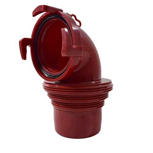 VALTERRA LLC F023112 Valterra F02-3112 EZ Coupler 90° Bayonet Sewer Fitting, Red product image