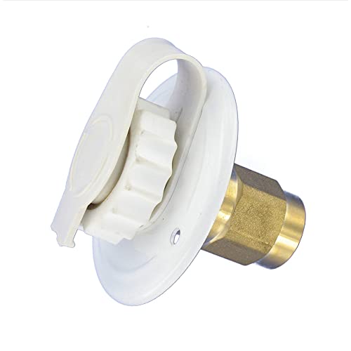 VALTERRA LLC A01-0171LF Valterra  Flush-Mount Water Inlet - FPT, 2-3/4 Flange, White product image