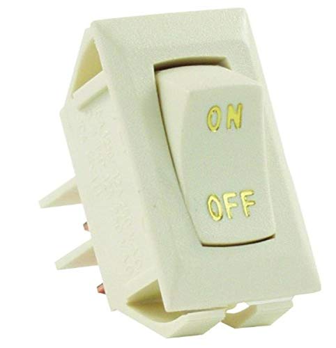 JR PRODUCTS 12615 Ivory SPST Labeled On/Off Switch product image