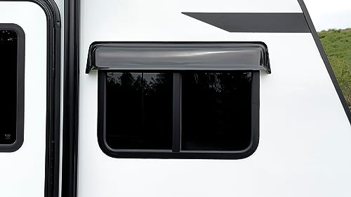 GT Styling RainBlade RV Window Deflector and Sun Visor (Fits 30 inch Wide Window) Smoke - Outdoor Depot