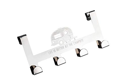 CAMCO 53388 Life is Better at The Campsite Over The Door Hooks & Towel Hanger -... product image