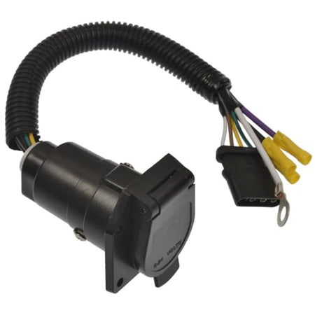POLLAK 4WF-600V 4-Way Flat to 7-Blade RV Type Adapter with Leads product image