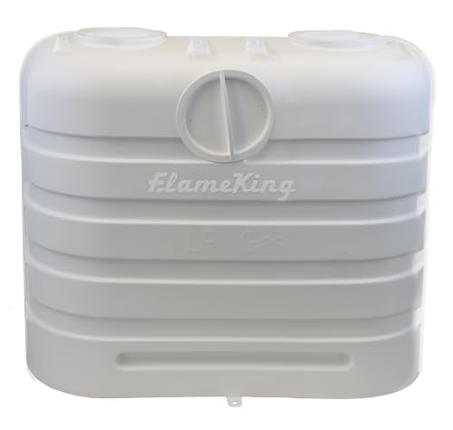 FLAME KING YSN-PCC-RV30-WHT Dual 30LB LP Propane Tank Light Plastic Heavy Duty Cover for RV, Tr... product image