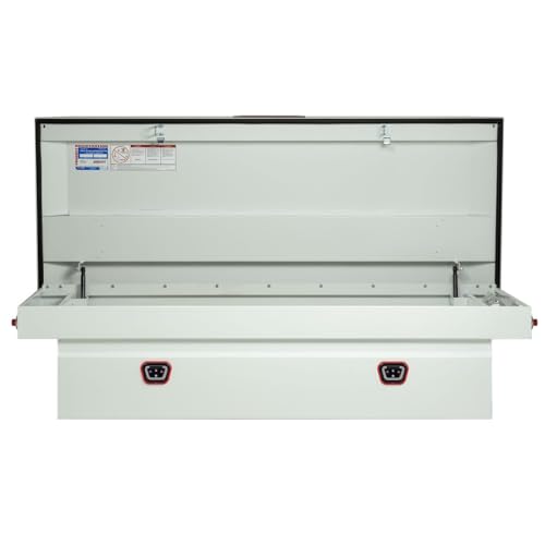 Weather Guard Weather Guard Model 126-3-04 Saddle Box, Steel, For Full Size Trucks, Standard Profile, White, - Outdoor Depot