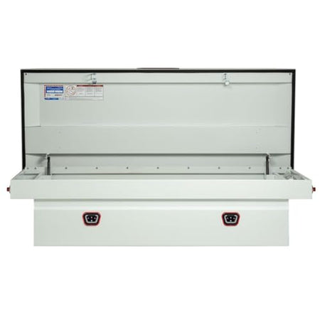 Weather Guard Weather Guard Model 126-3-04 Saddle Box, Steel, For Full Size Trucks, Standard Profile, White, - Outdoor Depot