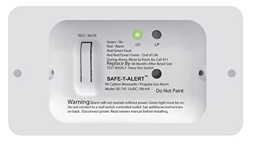 MTI INDUSTRY 85-741-WT-TR Safe-T-Alert 85 Series Carbon Monoxide Propane Gas Alarm - 12V - Wh... product image