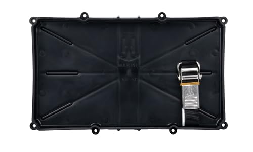 T-H MARINE NBH-27-SSC-DP Battery Holder Tray with Stainless Steel Buckle - Heavy Duty Marine... product image